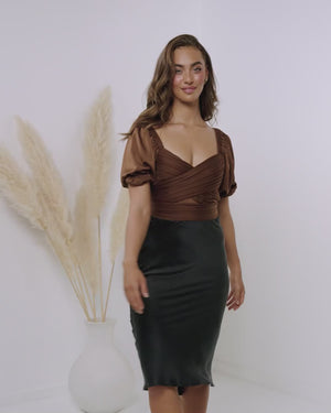 Magnolia Bodysuit-Brown