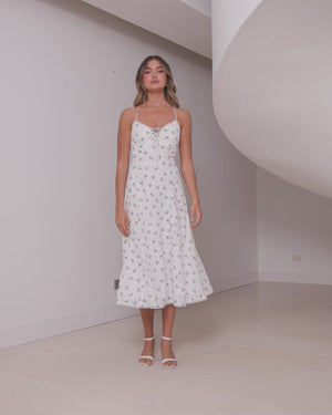 Aubrey Dress-White Floral
