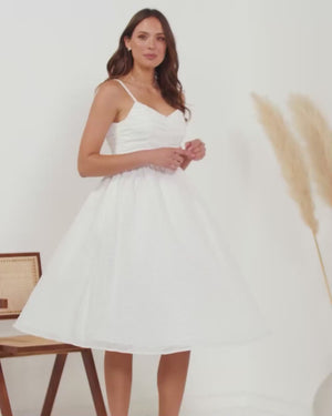 Tunisa Dress-White