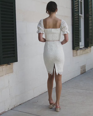 Ellington Lace Dress - White