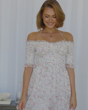 Yvette Dress - White Floral