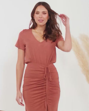 Hera Dress- Terracotta