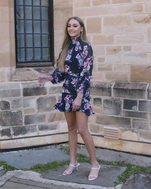 Piper Dress - Navy Floral