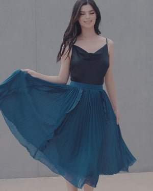 Maia Skirt - Steel Blue