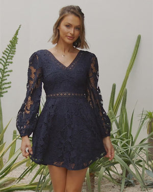 Lilia Dress - Navy