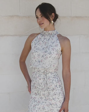 Pip Midi Dress - White Floral