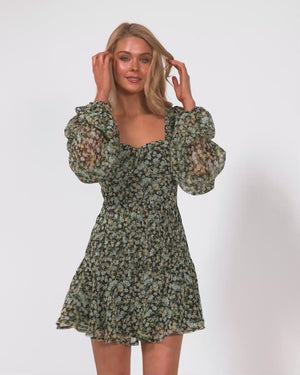 Ayva Dress- Green Floral