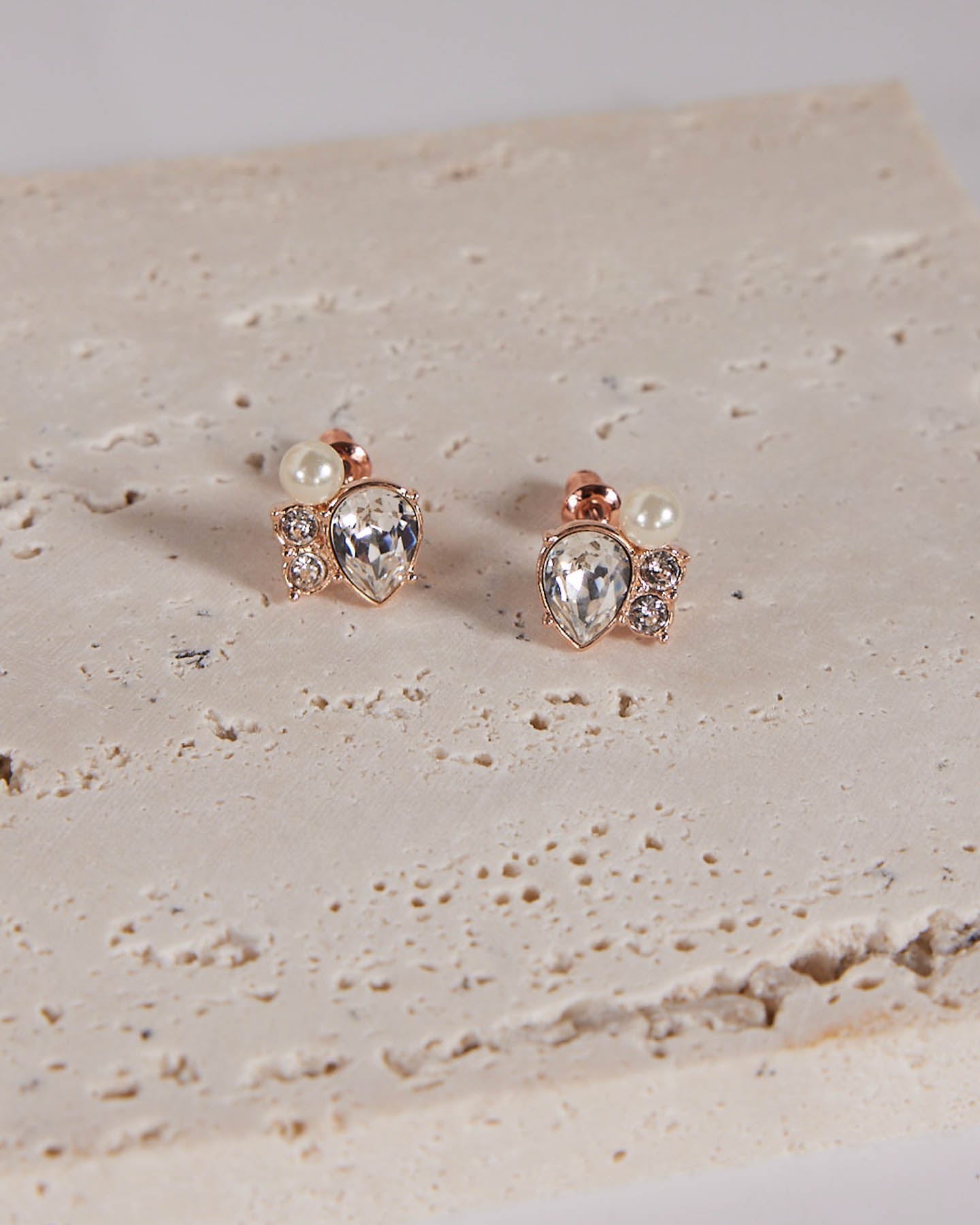 Esmae Earrings Rose Gold Twosisters The Label