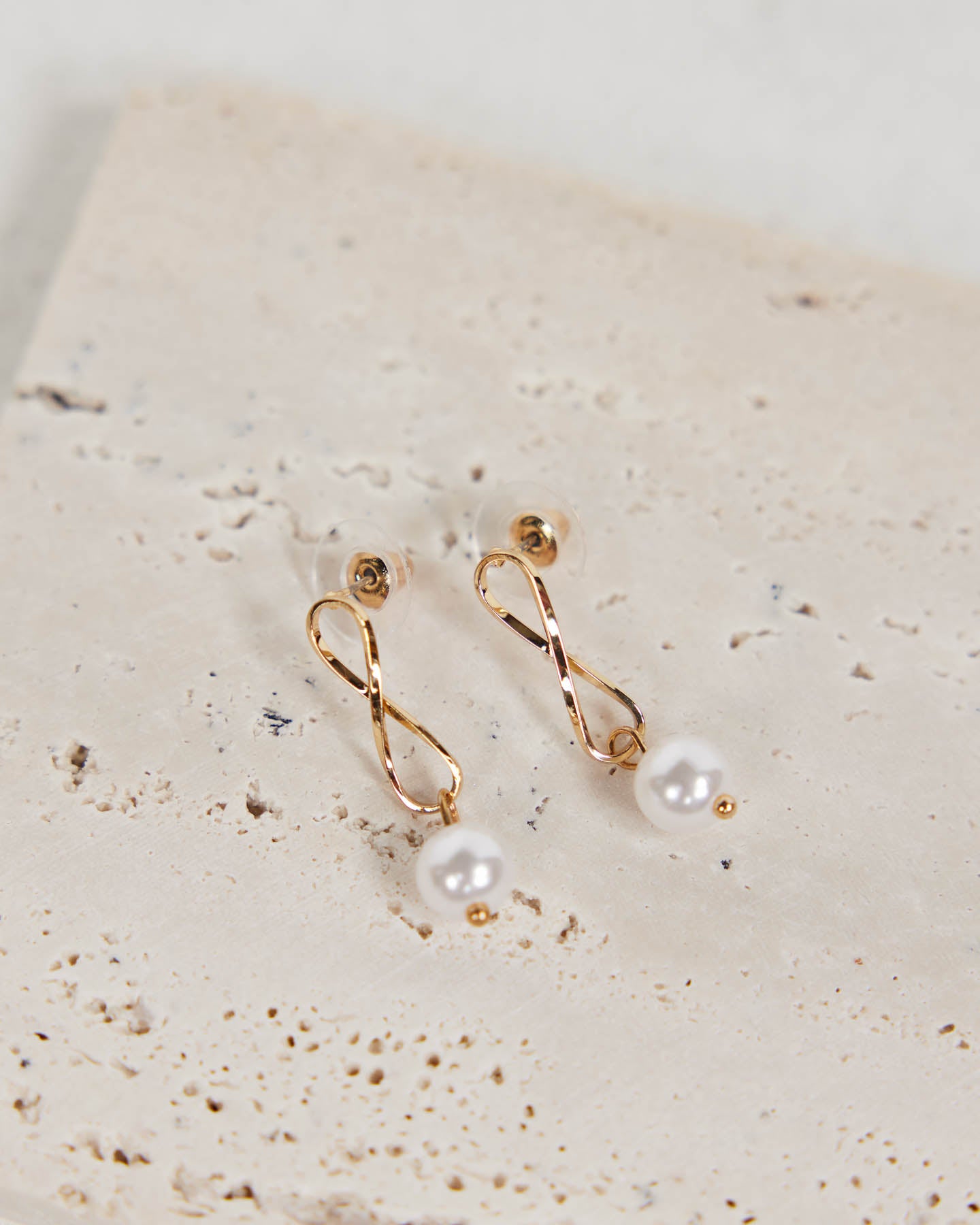 Infinity deals pearl earrings