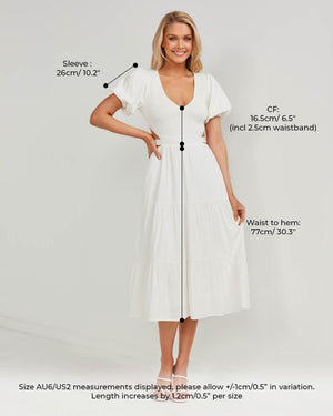 Quenna Dress-White