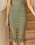 Twosisters The Label Rivers Midi Dress Moss Green