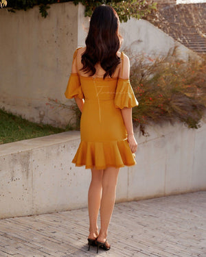 Twosisters The Label Daynah Dress Mustard