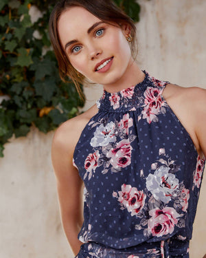Twosisters The Label Pip Dress Navy Floral