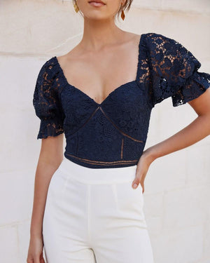 Twosisters The Label Ellington Lace Bodysuit Navy