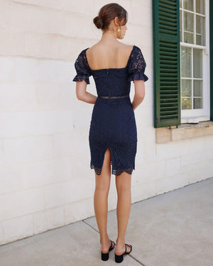Twosisters The Label Ellington Lace Dress Navy