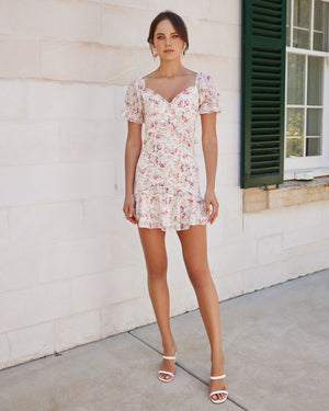 Twosisters The Label Luka Mini Dress Pink Floral 