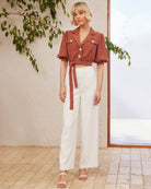 Twosisters The Label Jillian Top Rust