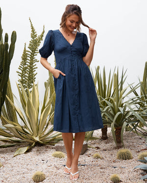 Mara Dress - Navy