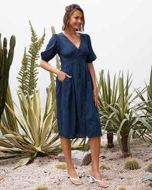 Mara Dress - Navy