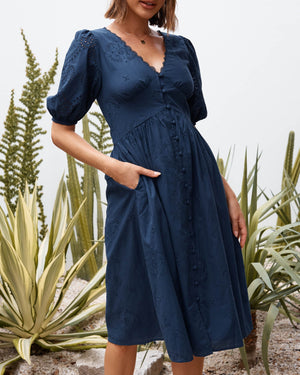 Mara Dress - Navy