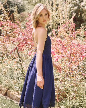 Taluya Midi Dress - Navy