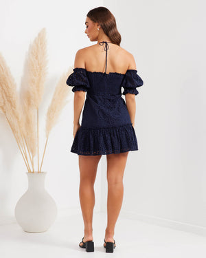 Agatha Dress-Navy