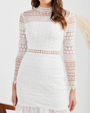 Josephine Dress-White