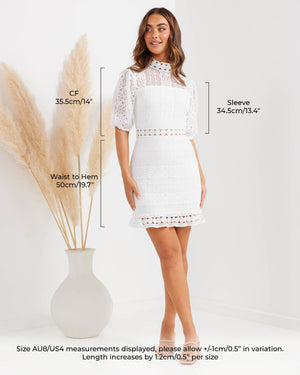 Shereen Dress-White