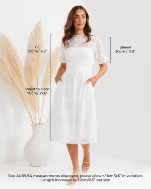 Sandra Dress-White