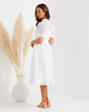 Sandra Dress-White