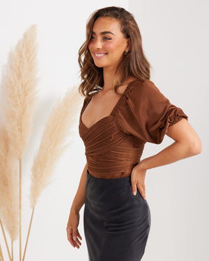 Magnolia Bodysuit-Brown