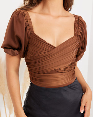 Magnolia Bodysuit-Brown