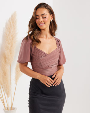 Magnolia Bodysuit-Mauve