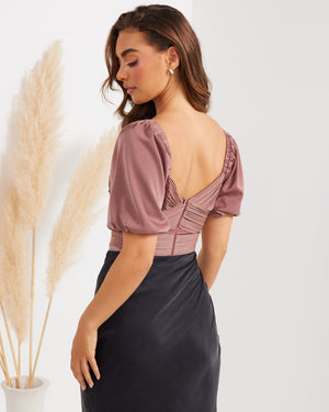 Magnolia Bodysuit-Mauve