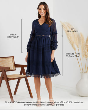 Frida Dress-Navy
