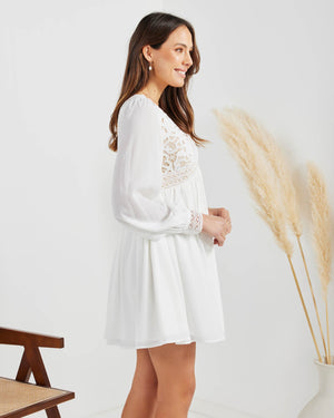 Rodey Dress-White