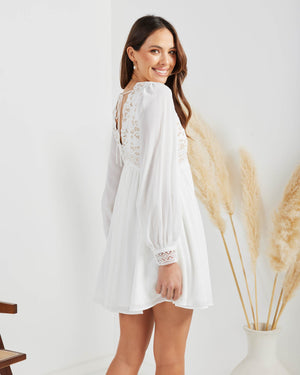 Rodey Dress-White