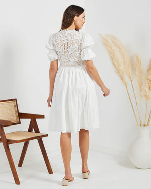 Alma Dress-White