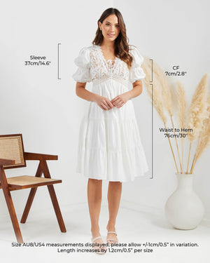 Alma Dress-White