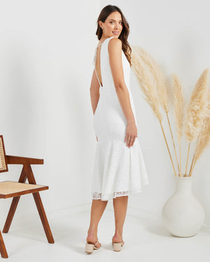 Delna Dress-White