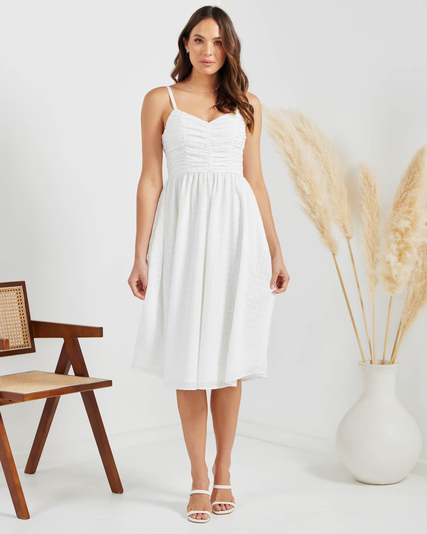 Tunisa Dress-White