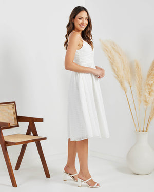 Tunisa Dress-White