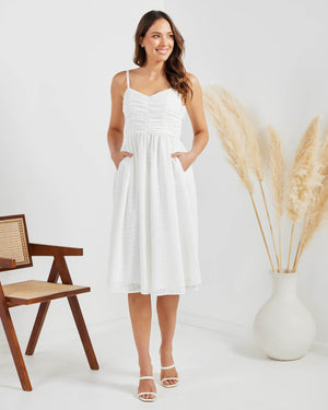 Tunisa Dress-White