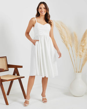 Tunisa Dress-White