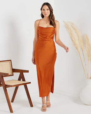 Diane Dress-Rust