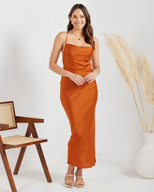 Diane Dress-Rust