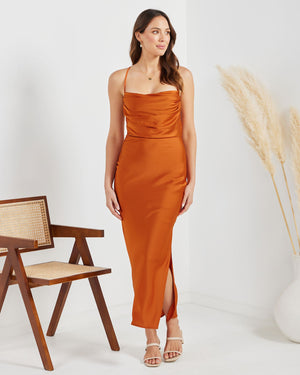 Diane Dress-Rust