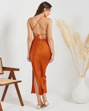 Diane Dress-Rust