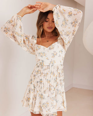 Hallie Dress-Yellow Floral