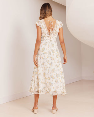 Lillian Dress-Yellow Floral